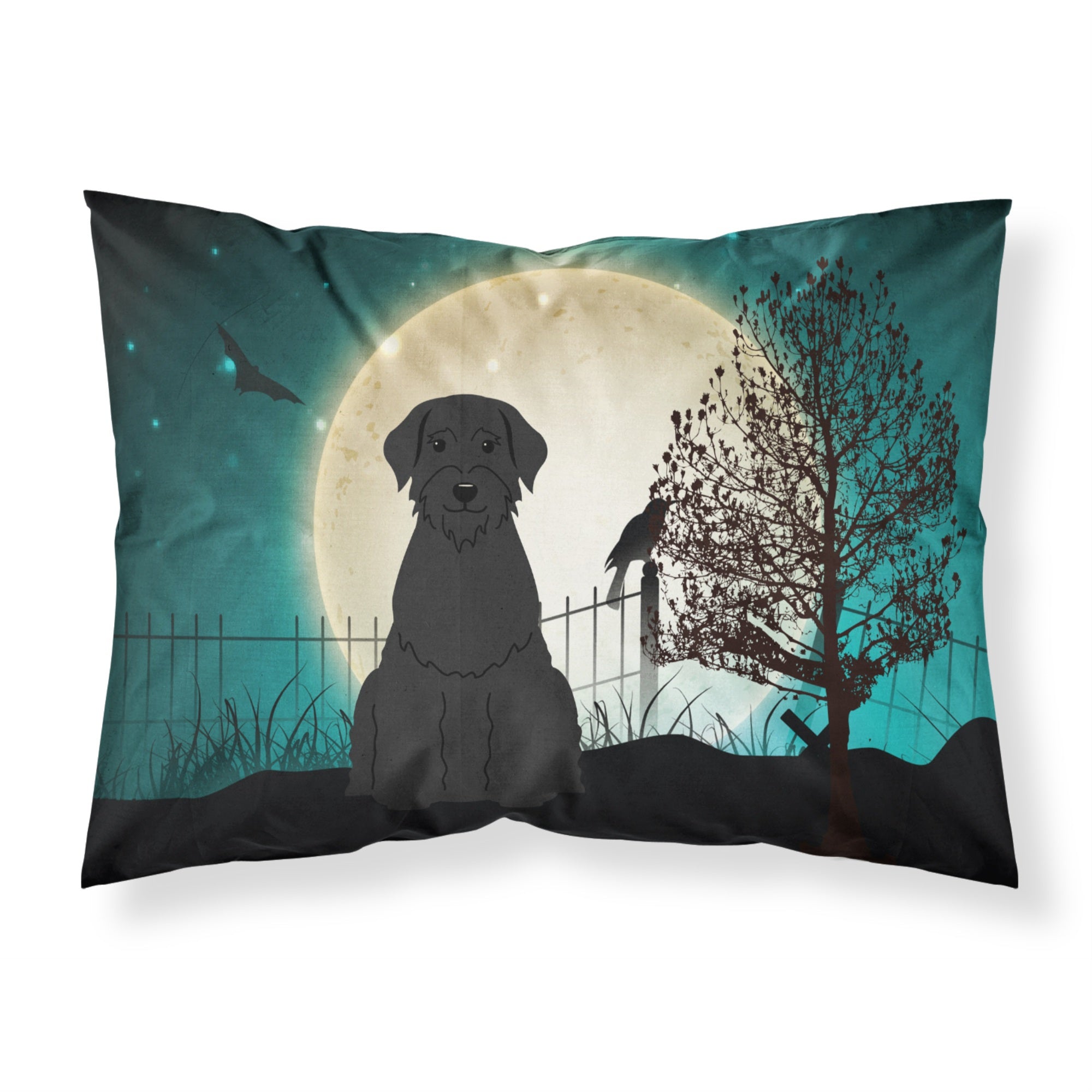 Caroline'S Treasures Halloween Scary Giant Schnauzer Fabric Standard Pillowcase Bb2256Pillowcase
