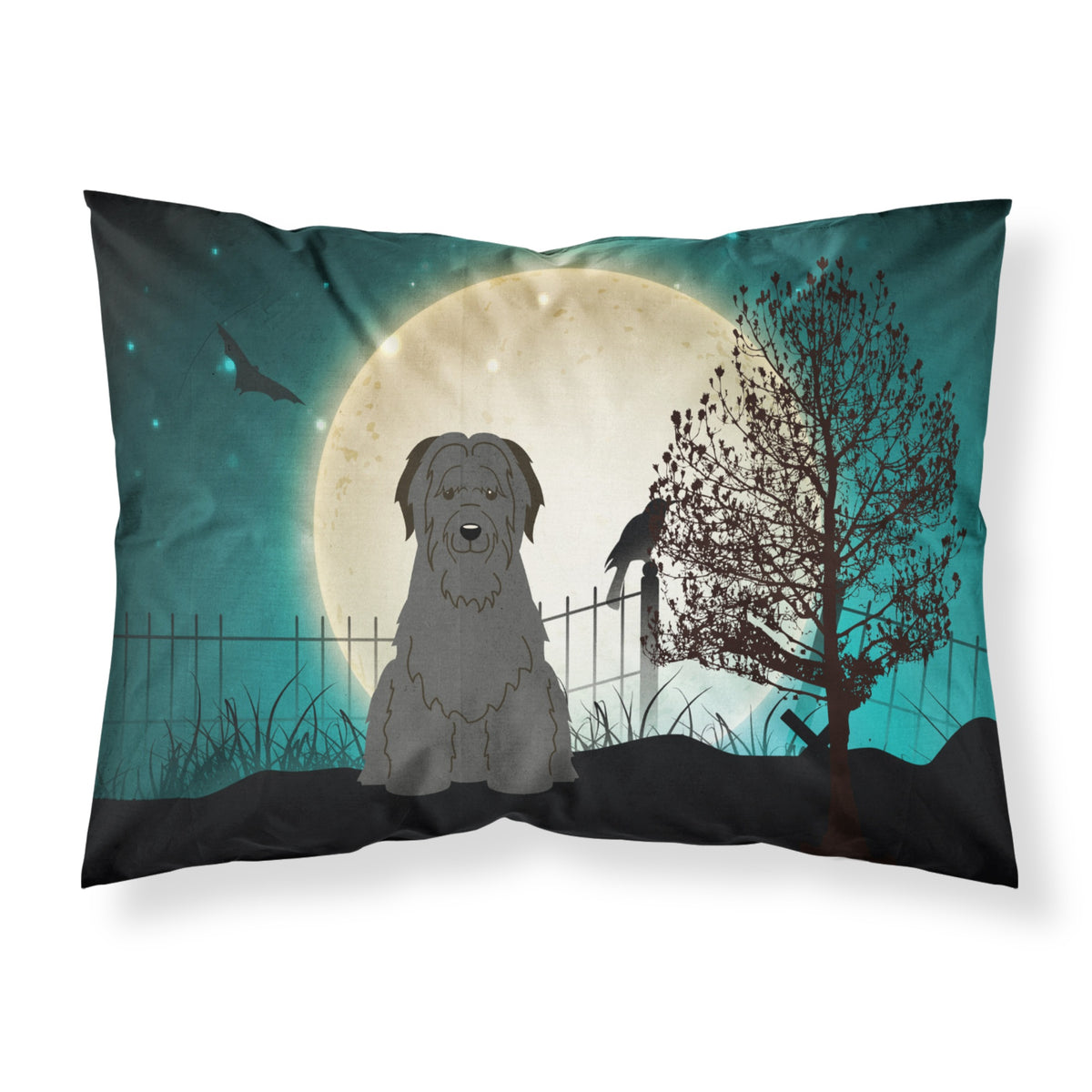 'Caroline'S Treasures Halloween Scary Briard Black Fabric Standard Pillowcase Bb2271Pillowcase, Multicolor'