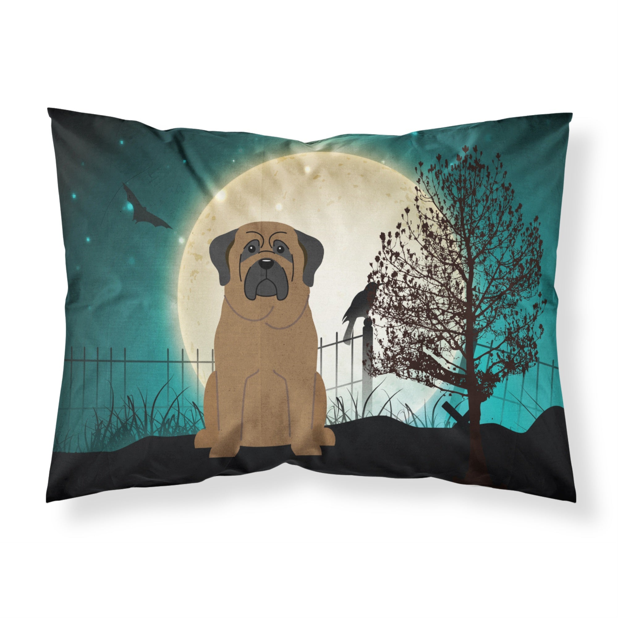'Caroline'S Treasures Halloween Scary Bullmastiff Fabric Standard Pillowcase Bb2274Pillowcase, Multicolor'