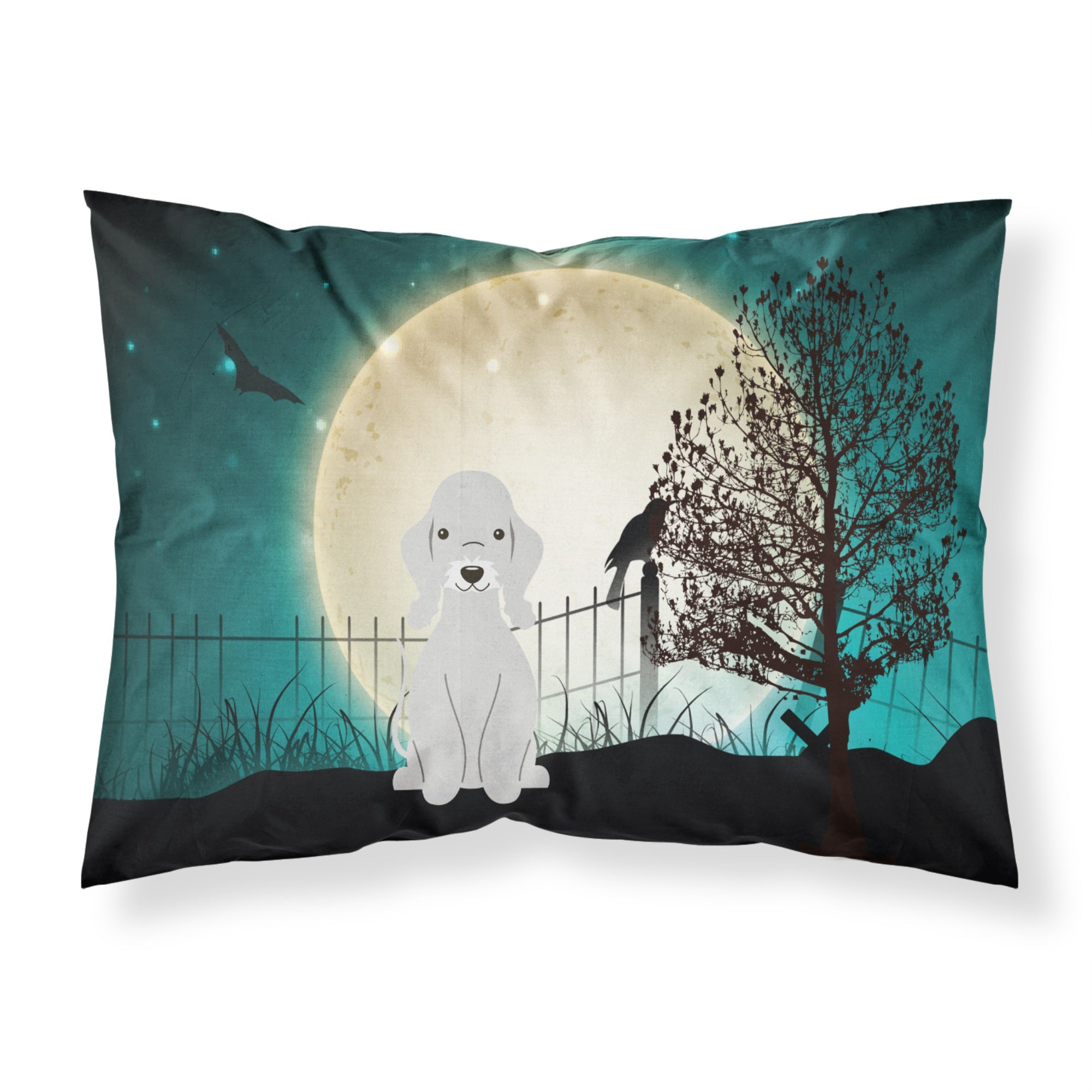 'Caroline'S Treasures Halloween Scary Bedlington Terrier Blue Fabric Standard Pillowcase Bb2280Pillowcase, Multicolor'