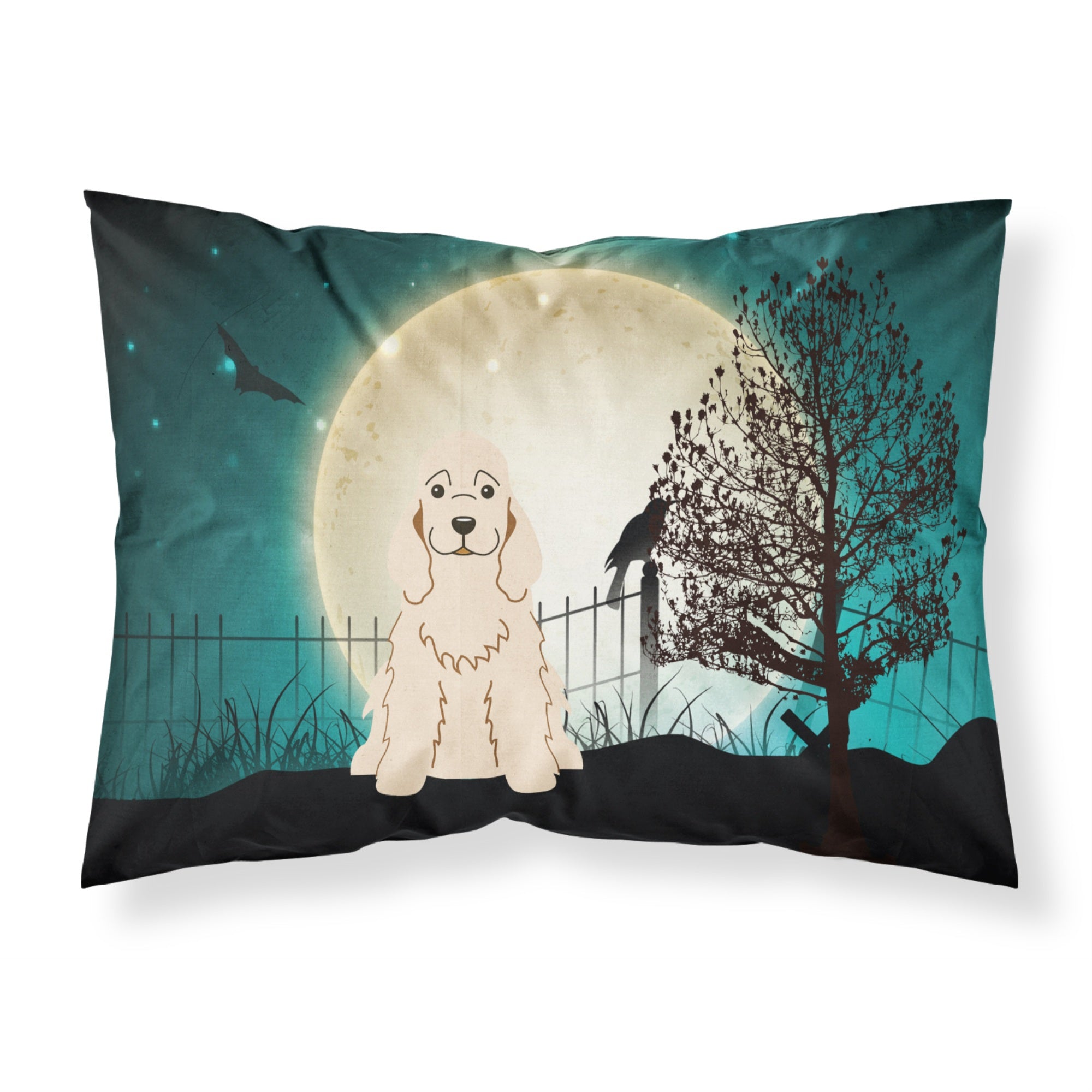 'Caroline'S Treasures Halloween Scary Cocker Spaniel Buff Fabric Standard Pillowcase Bb2284Pillowcase, Multicolor'