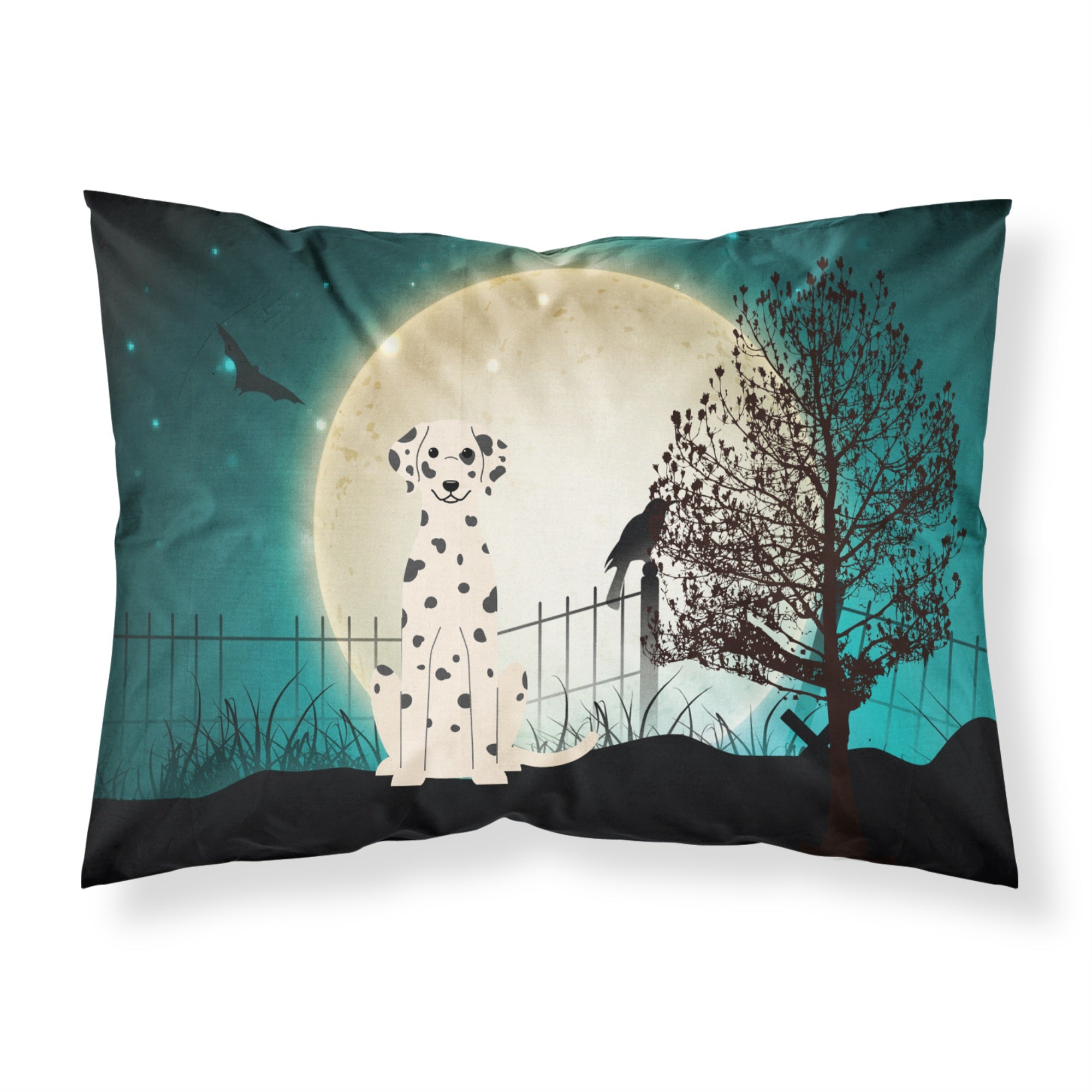 'Caroline'S Treasures Halloween Scary Dalmatian Fabric Standard Pillowcase Bb2287Pillowcase, Multicolor'
