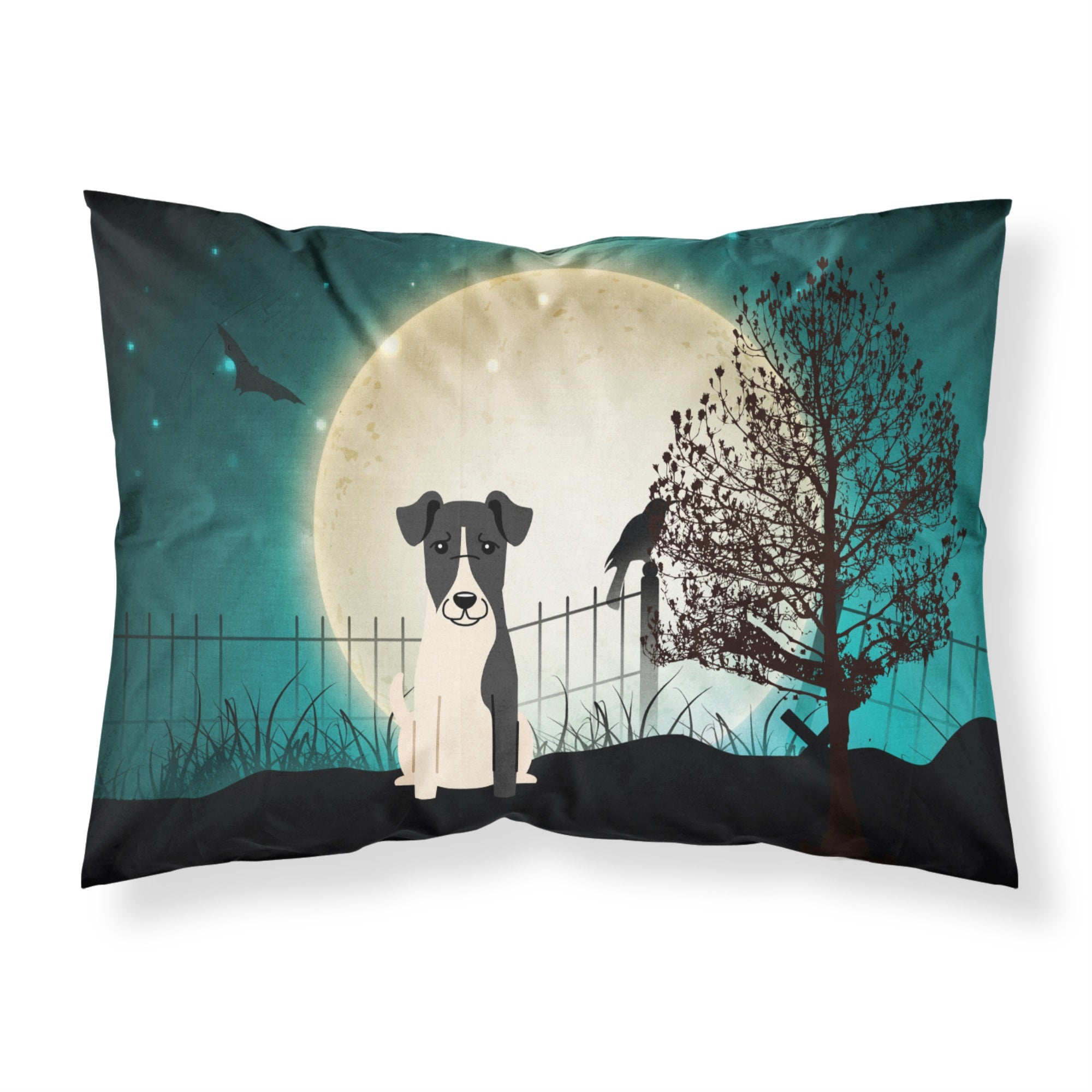 'Caroline'S Treasures Halloween Scary Smooth Fox Terrier Fabric Standard Pillowcase Bb2288Pillowcase, Multicolor'