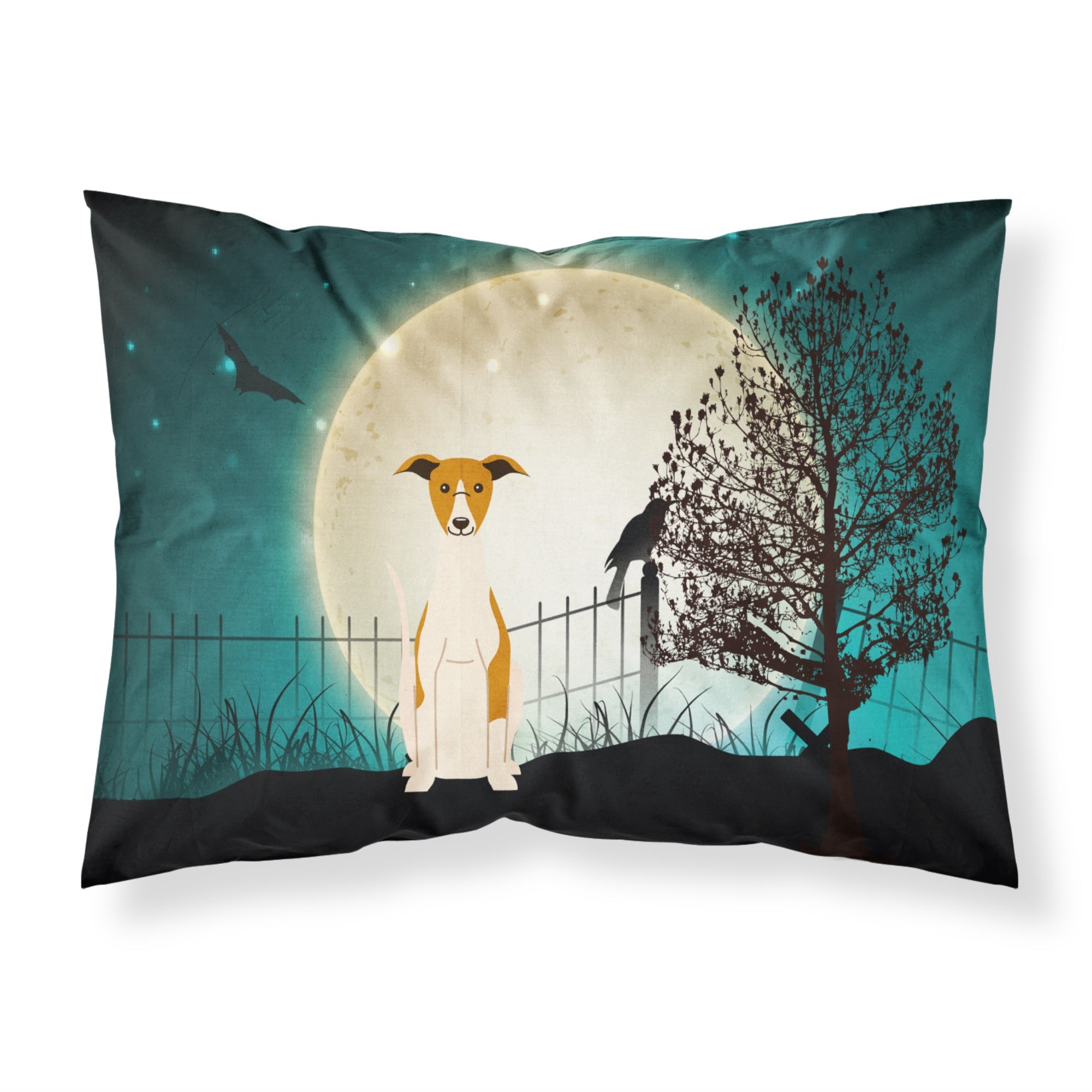 'Caroline'S Treasures Halloween Scary Whippet Fabric Standard Pillowcase Bb2289Pillowcase, Multicolor'