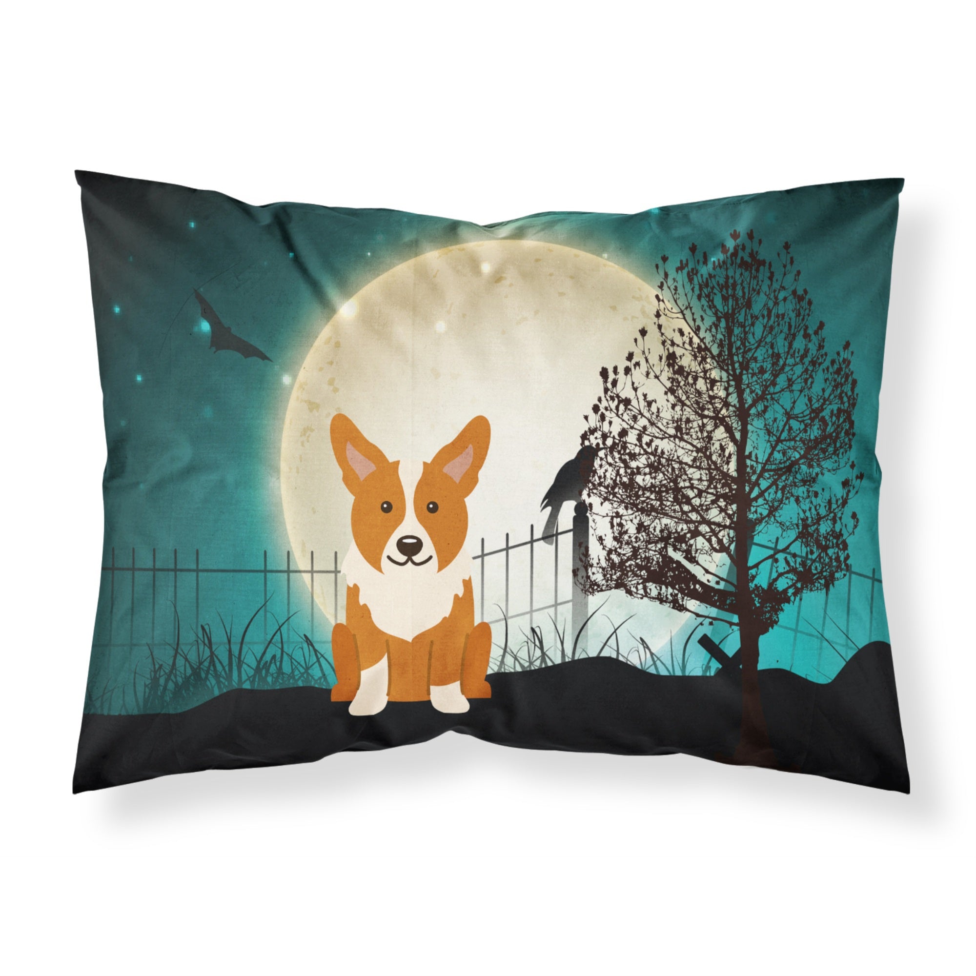 'Caroline'S Treasures Halloween Scary Corgi Fabric Standard Pillowcase Bb2290Pillowcase,'
