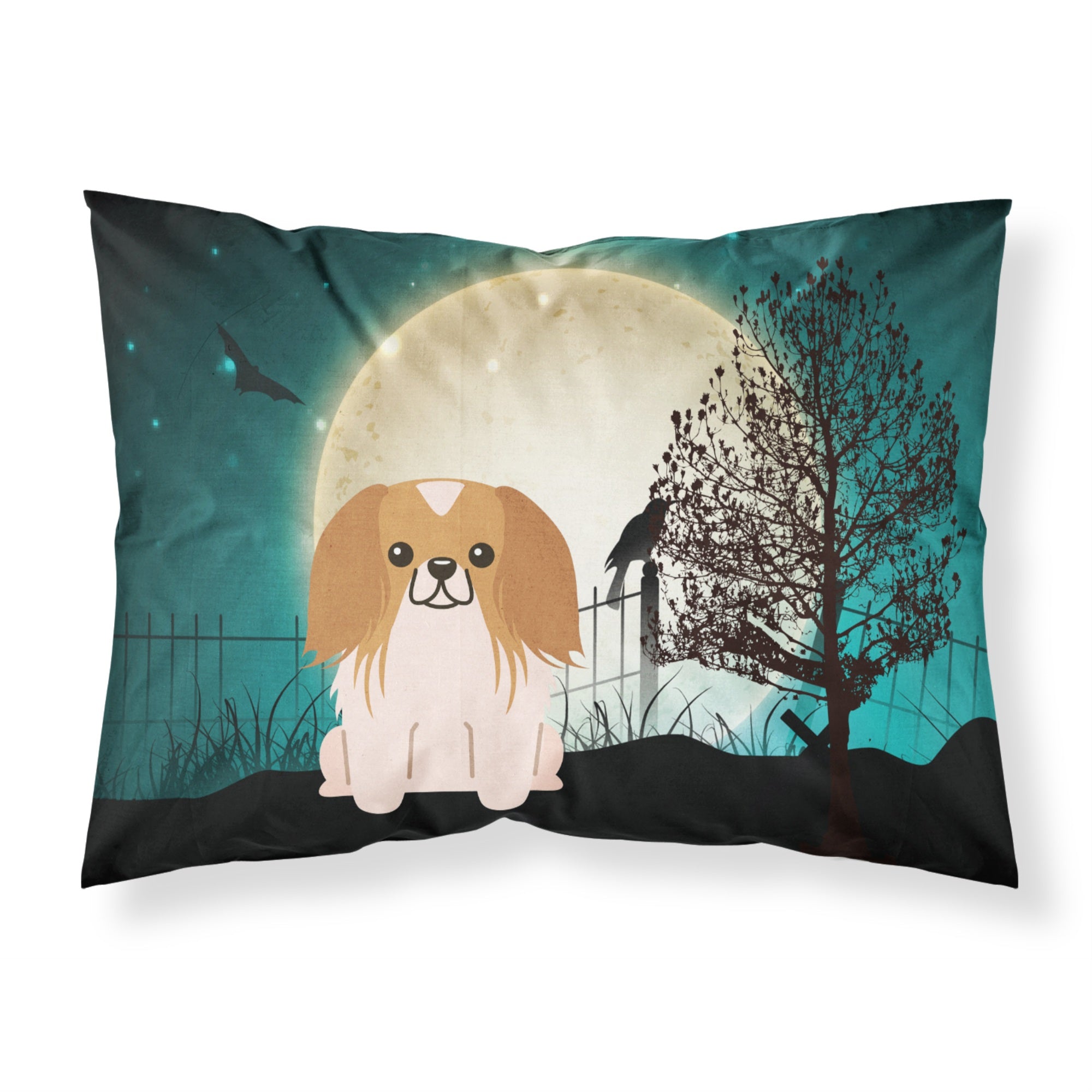 'Caroline'S Treasures Halloween Scary Pekingnese Red White Fabric Standard Pillowcase Bb2293Pillowcase, Multicolor'