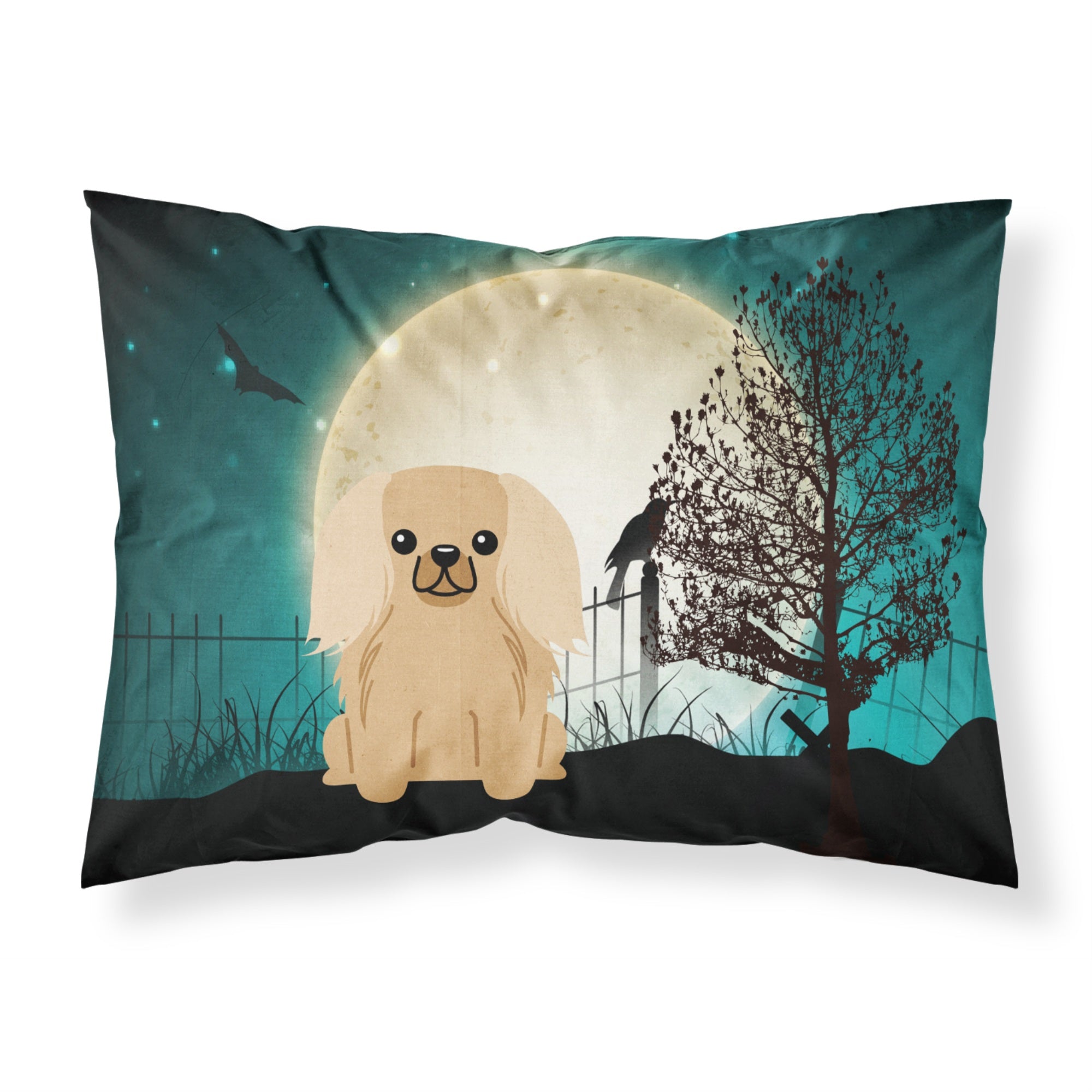 'Caroline'S Treasures Halloween Scary Pekingnese Fawn Sable Fabric Standard Pillowcase Bb2294Pillowcase, Multicolor'