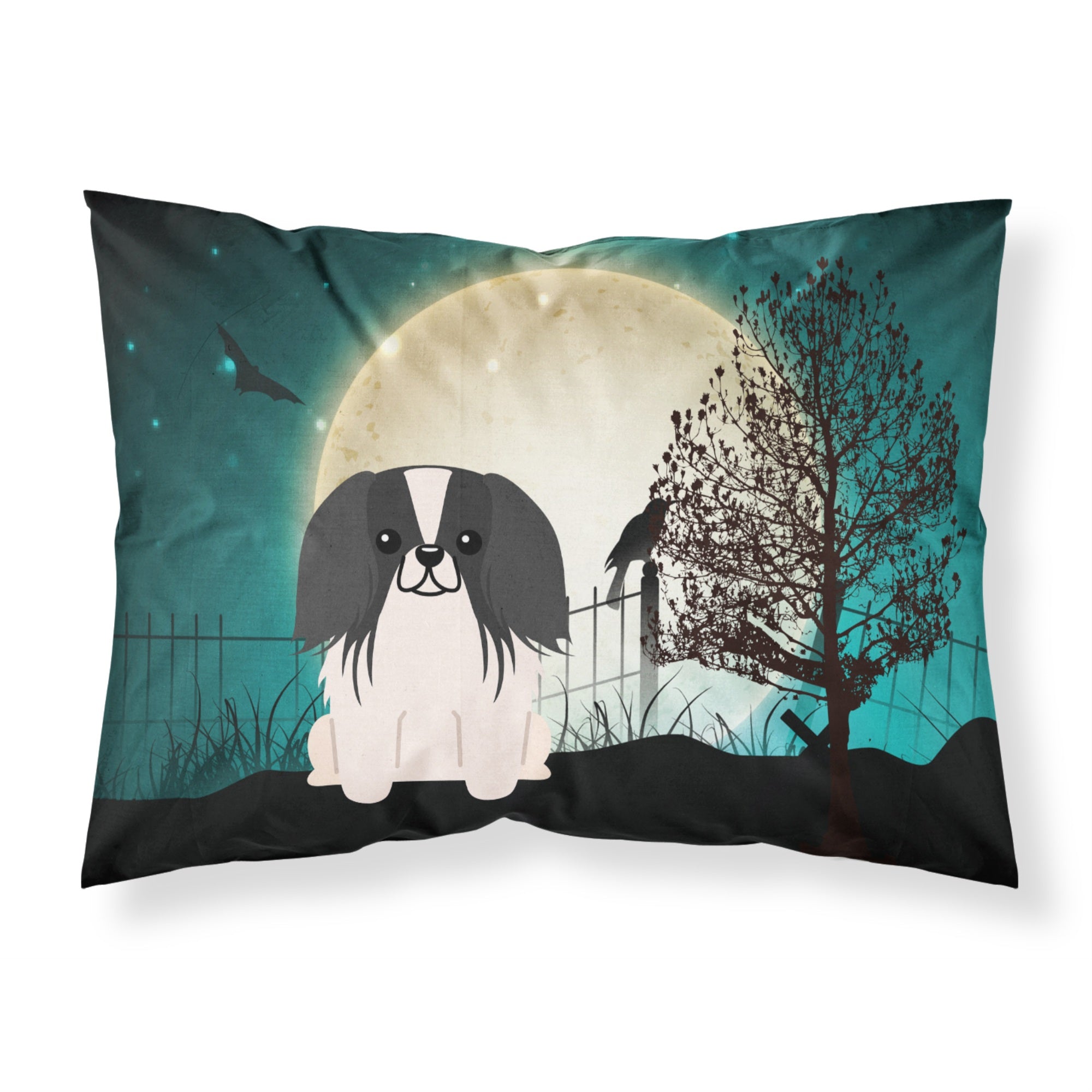 'Caroline'S Treasures Halloween Scary Pekingnese Black White Fabric Standard Pillowcase Bb2295Pillowcase, Multicolor'