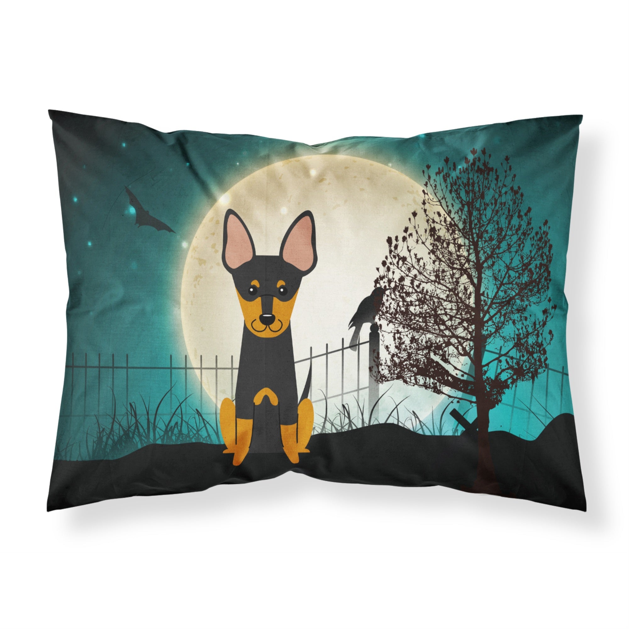 Caroline'S Treasures Halloween Scary English Toy Terrier Fabric Standard Pillowcase Bb2299Pillowcase