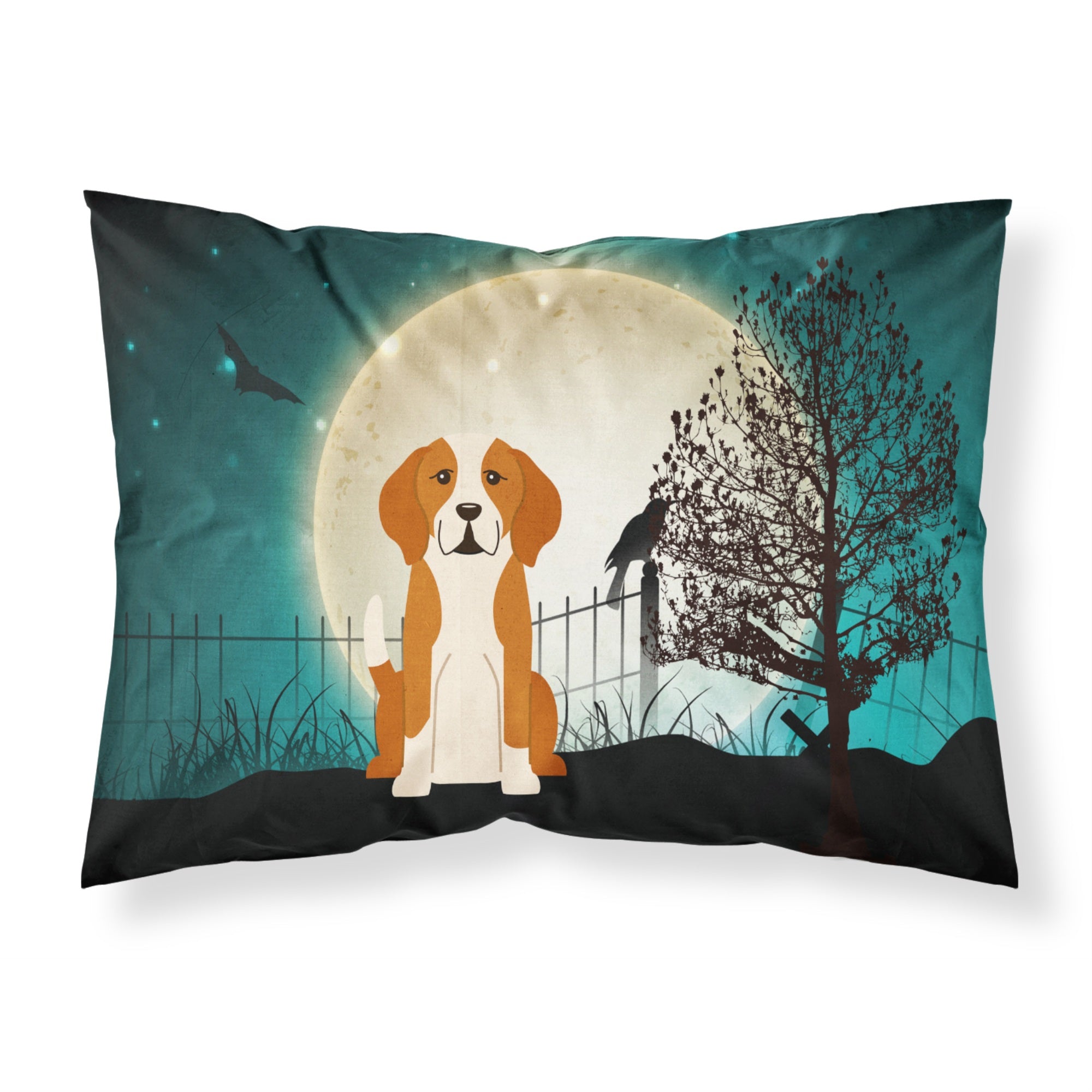 Caroline'S Treasures Halloween Scary English Foxhound Fabric Standard Pillowcase Bb2300Pillowcase