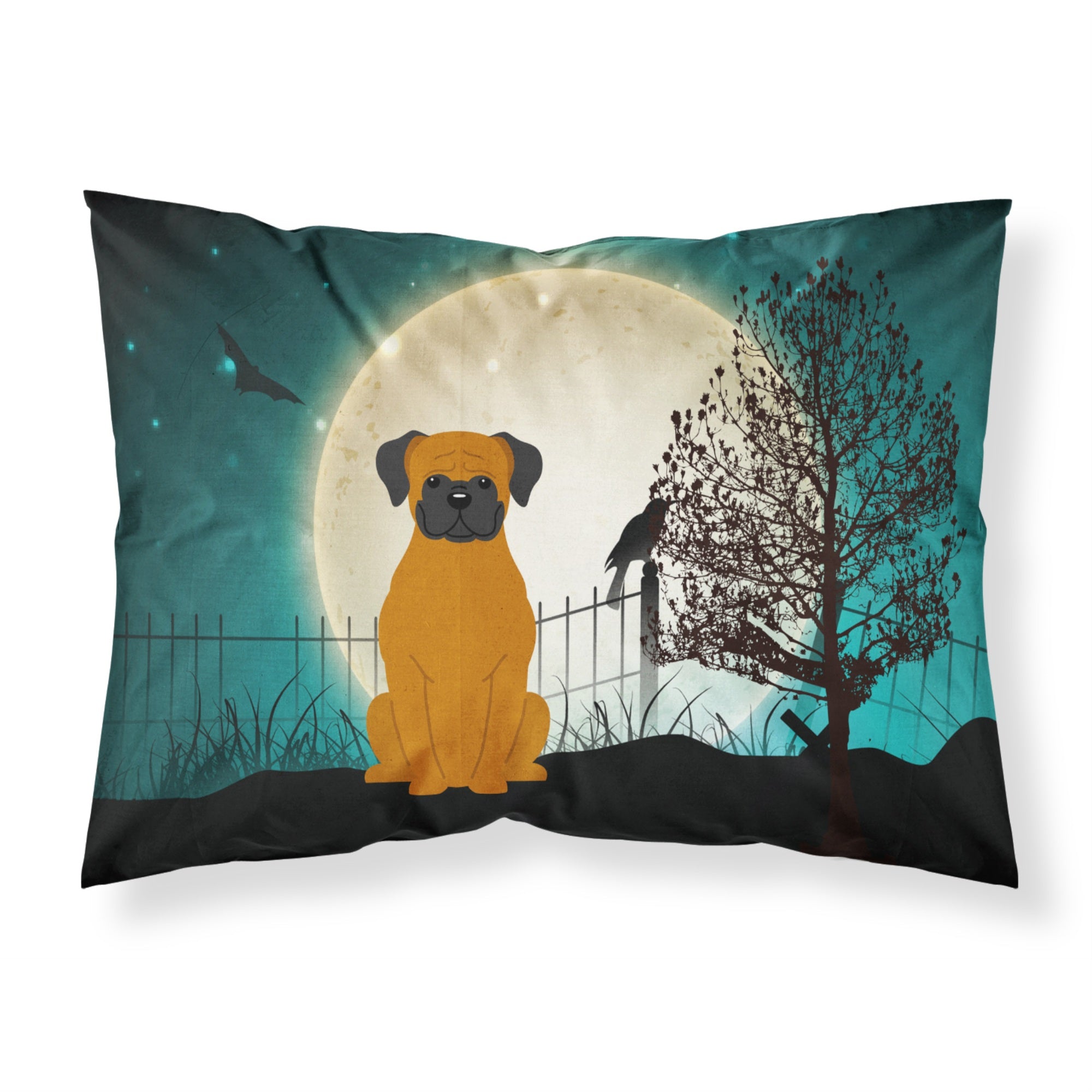 'Caroline'S Treasures Halloween Scary Fawn Boxer Fabric Standard Pillowcase Bb2305Pillowcase, Multicolor'