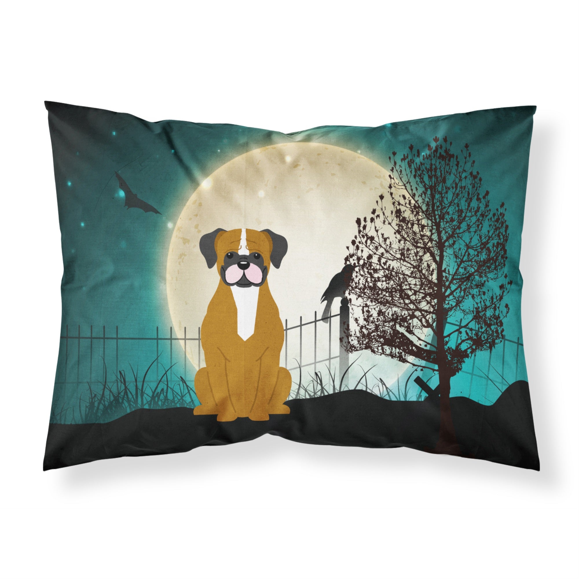 Caroline'S Treasures Halloween Scary Flashy Fawn Boxer Fabric Standard Pillowcase Bb2306Pillowcase