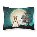 'Caroline'S Treasures Halloween Scary Bull Terrier Dark Brindle Fabric Standard Pillowcase Bb2326Pillowcase, Multicolor'
