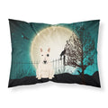 Caroline'S Treasures Halloween Scary Bull Terrier White Fabric Standard Pillowcase Bb2328Pillowcase