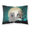 'Caroline'S Treasures Halloween Scary Chow Blue Fabric Standard Pillowcase Bb2329Pillowcase, Multicolor'