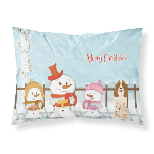 'Caroline'S Treasures Merry Christmas Carolers Russian Spaniel Fabric Standard Pillowcase Bb2362Pillowcase, Multicolor'