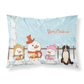'Caroline'S Treasures Merry Christmas Carolers Bernese Mountain Dog Fabric Standard Pillowcase Bb2367Pillowcase, Multicolor'