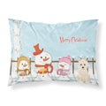 Caroline'S Treasures Christmas Carolers Merry Westie Fabric Standard Pillowcase Bb2373Pillowcase