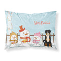 'Caroline'S Treasures Merry Christmas Carolers Appenzeller Sennenhund Fabric Standard Pillowcase Bb2374Pillowcase, Multicolor'