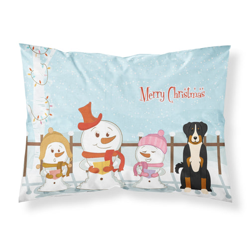 'Caroline'S Treasures Merry Christmas Carolers Appenzeller Sennenhund Fabric Standard Pillowcase Bb2374Pillowcase, Multicolor'