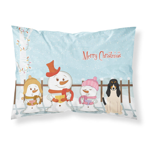 'Caroline'S Treasures Merry Christmas Carolers Swiss Hound Fabric Standard Pillowcase Bb2375Pillowcase, Multicolor'
