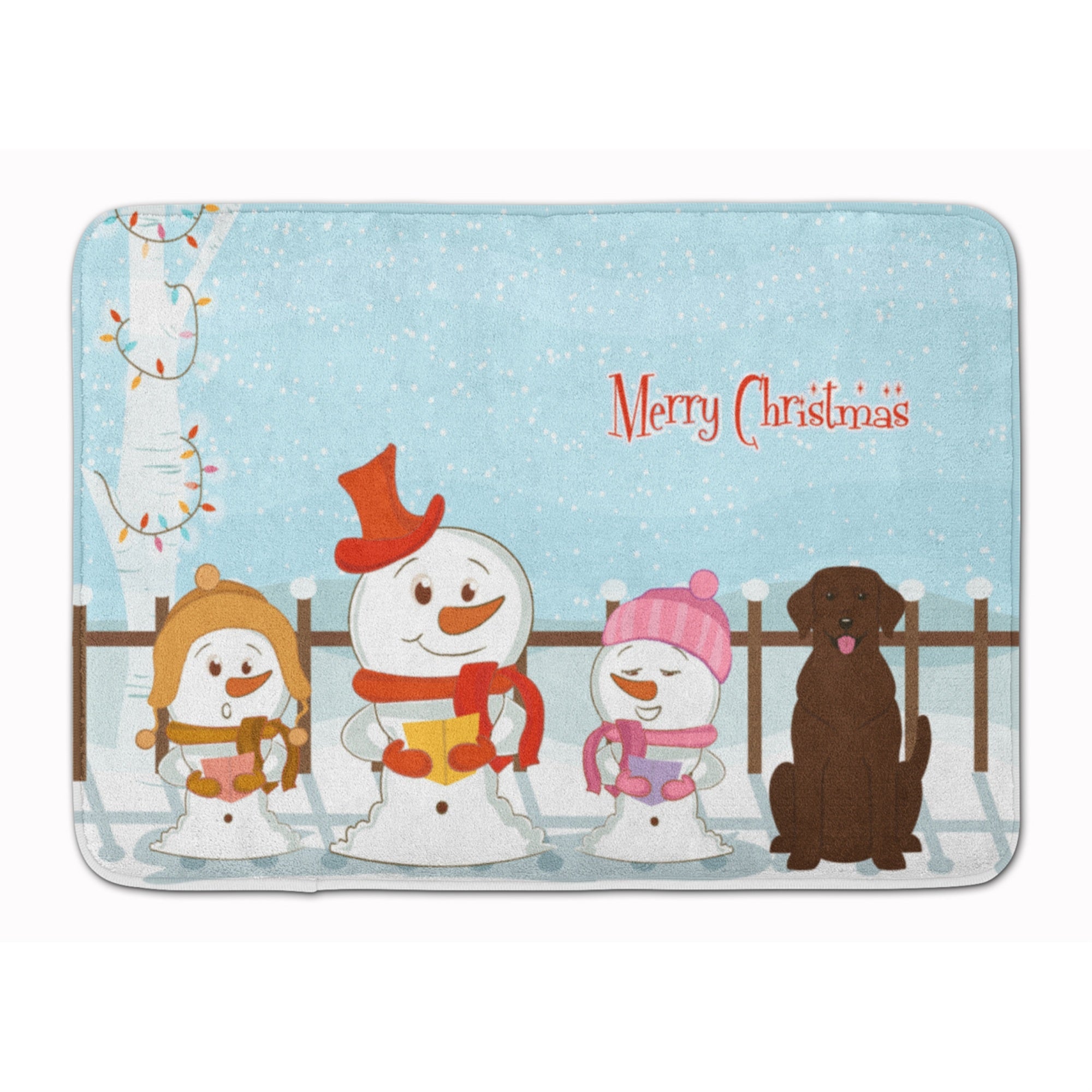 Carolines Treasures Christmas Carolers Chocolate Labrador Floor Mat, 19 x 27, Multicolor