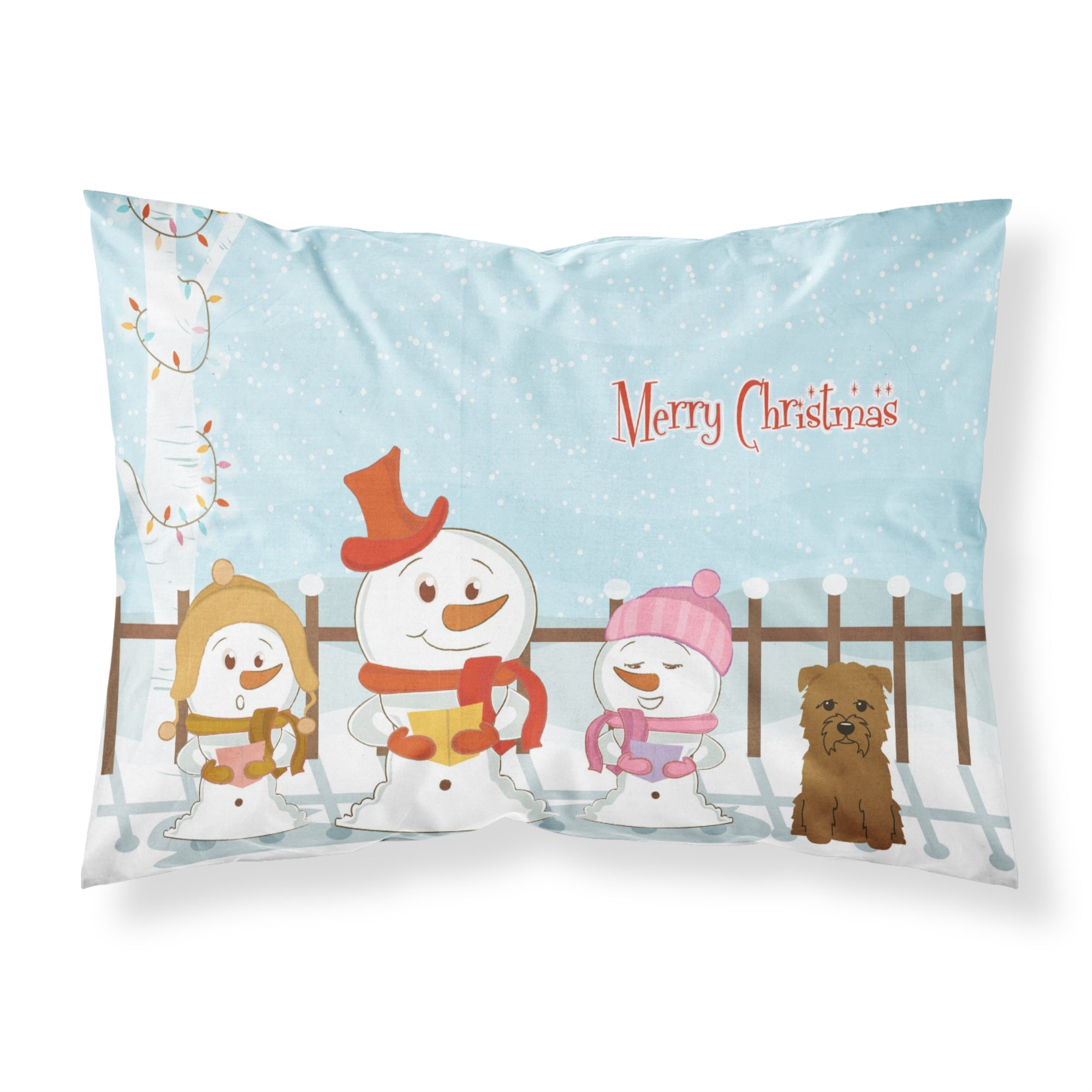 'Caroline'S Treasures Merry Christmas Carolers Glen Of Imal Tan Fabric Standard Pillowcase Bb2391Pillowcase, Multicolor'