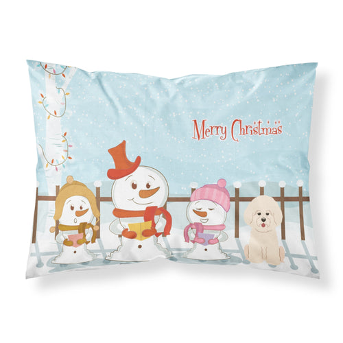 'Caroline'S Treasures Merry Christmas Carolers Bichon Frise Fabric Standard Pillowcase Bb2406Pillowcase, Multicolor'