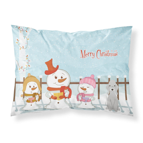 'Caroline'S Treasures Merry Christmas Carolers Bedlington Terrier Blue Fabric Standard Pillowcase Bb2421Pillowcase, Multicolor'