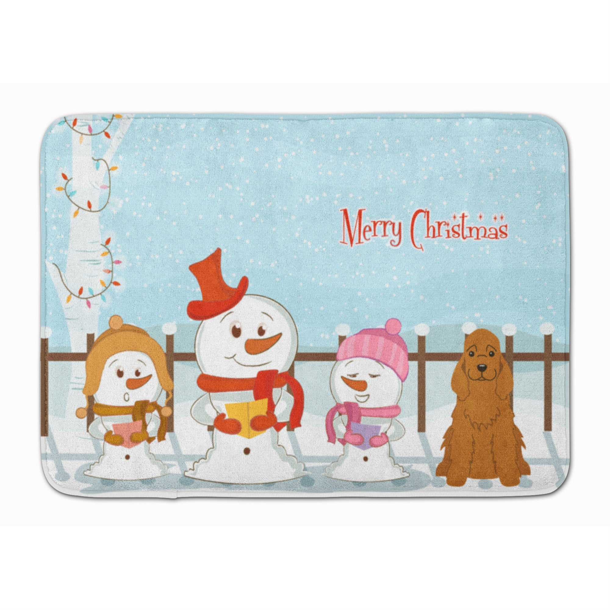Carolines Treasures Christmas Carolers Cocker Spaniel Red Floor Mat, 19 x 27, Multicolor