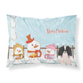 Caroline'S Treasures Christmas Carolers Merry Pekingnese Black White Fabric Standard Pillowcase Bb2436Pillowcase