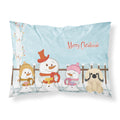 Caroline'S Treasures Christmas Carolers Merry Pekingnese Cream Fabric Standard Pillowcase Bb2437Pillowcase