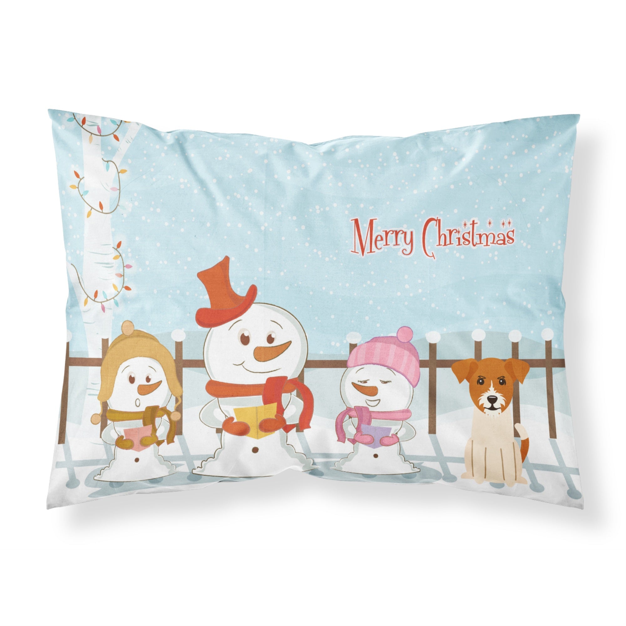 'Caroline'S Treasures Merry Christmas Carolers Jack Russell Terrier Fabric Standard Pillowcase Bb2439Pillowcase, Multicolor'
