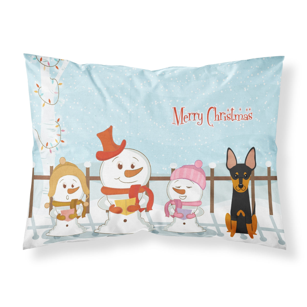 'Caroline'S Treasures Merry Christmas Carolers English Toy Terrier Fabric Standard Pillowcase Bb2440Pillowcase, Multicolor'
