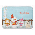 Carolines Treasures Christmas Carolers Bull Terrier White Floor Mat, 19 x 27, Multicolor