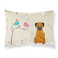 'Caroline'S Treasures Christmas Presents Between Friends Border Terrier Fabric Standard Pillowcase Bb2511Pillowcase, Multicolor