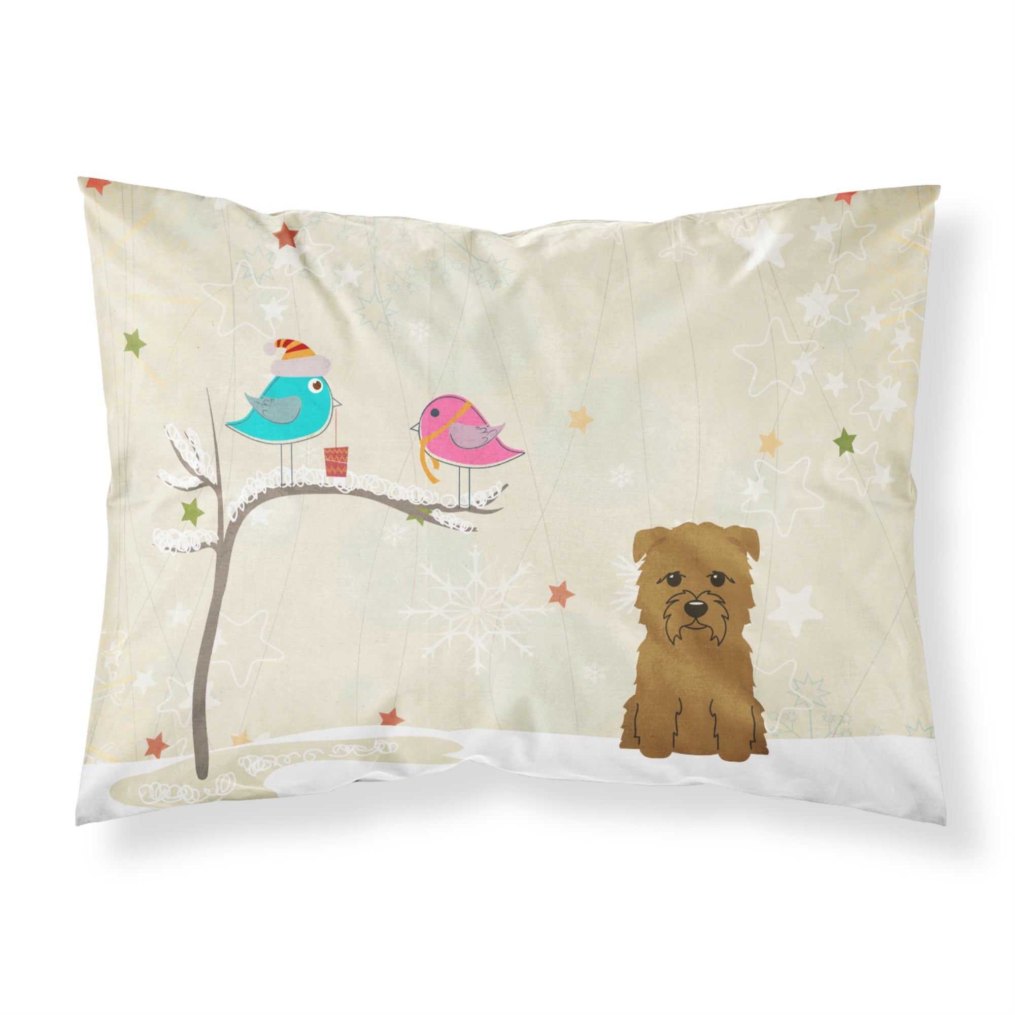 Caroline'S Treasures Christmas Presents Friends Glen Of Imal Tan Fabric Standard Pillowcase Bb2532Pillowcase