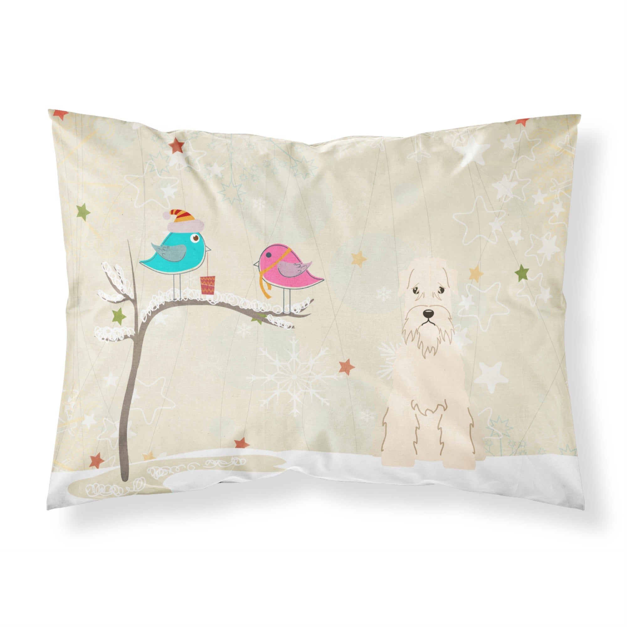Caroline'S Treasures Christmas Presents Friends Soft Coated Wheaten Terrier Fabric Standard Pillowcase Bb2533Pillowcase