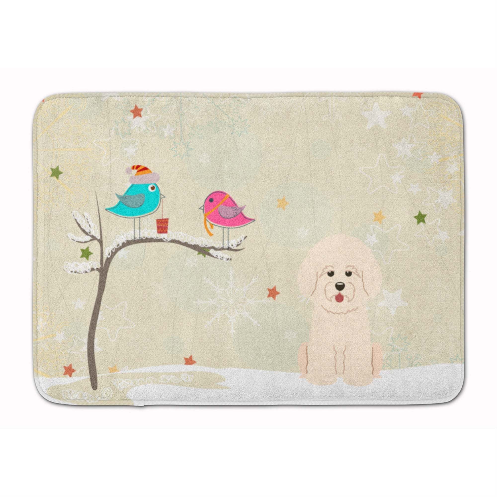 Carolines Treasures Christmas Presents Friends Bichon Frise Floor Mat, 19 x 27, Multicolor