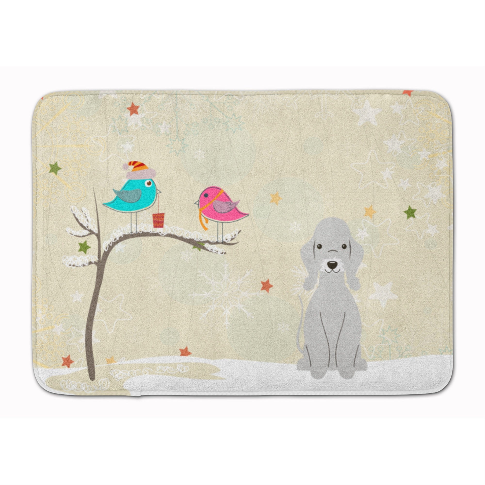 Carolines Treasures Christmas Bedlington Terrier Blue Floor Mat, 19 x 27, Multicolor