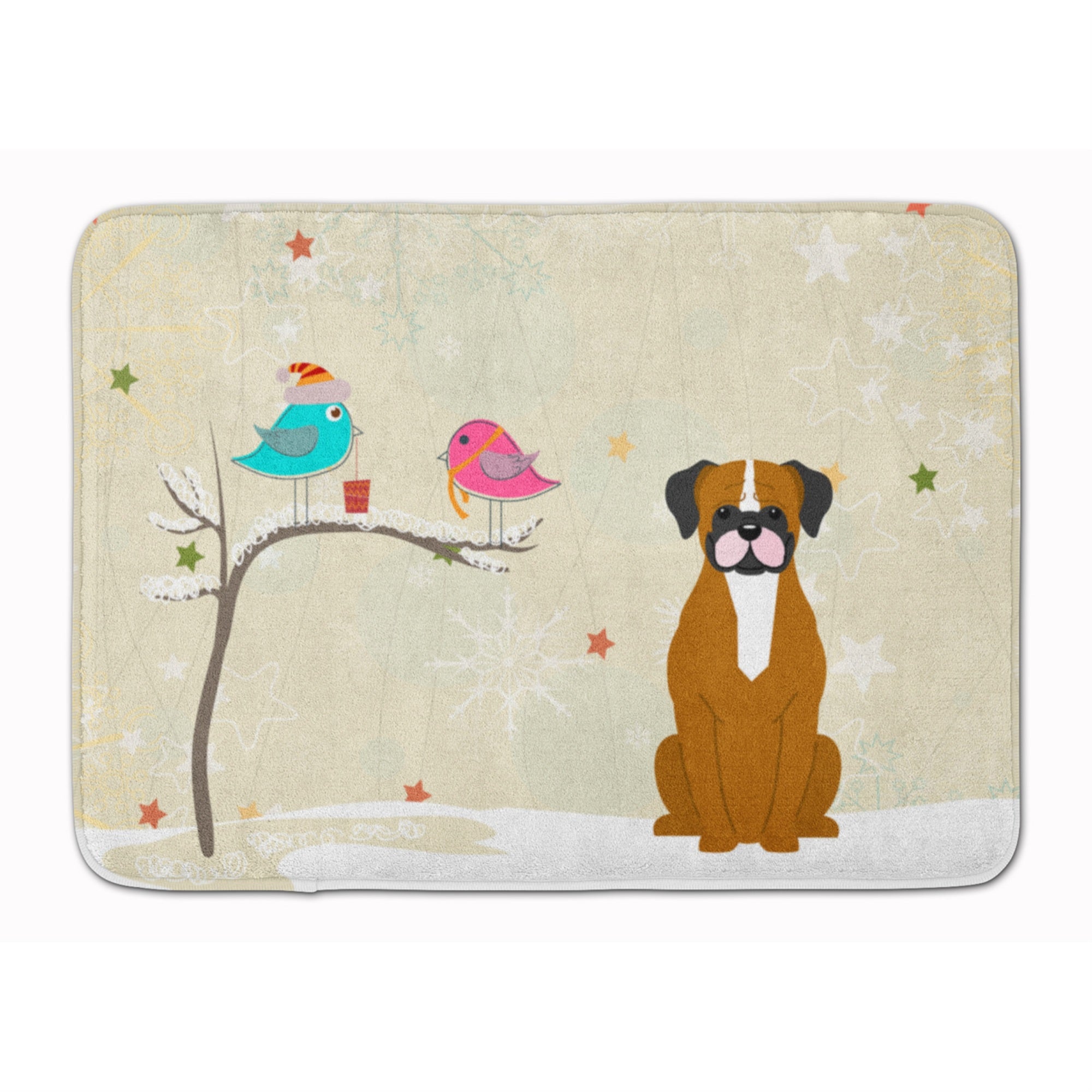 Carolines Treasures Christmas Presents Flashy Fawn Boxer Floor Mat, 19 x 27, Multicolor