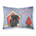 'Caroline'S Treasures Dog House Collection Pug Black Fabric Standard Pillowcase Bb2760Pillowcase, Multicolor'