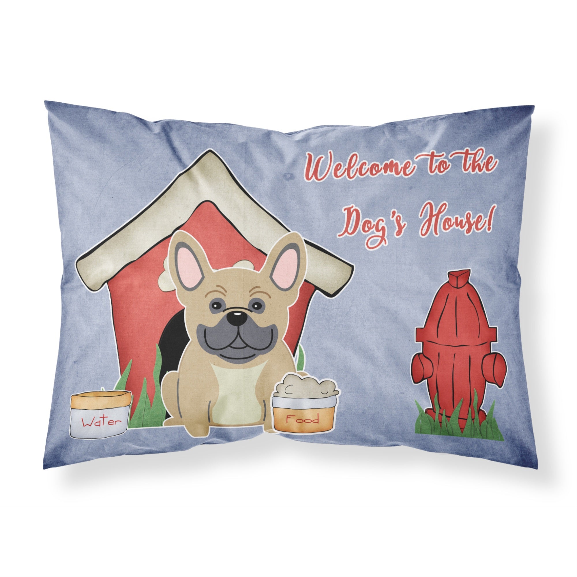 Caroline'S Treasures Dog House Collection French Bulldog Cream Fabric Standard Pillowcase Bb2764Pillowcase