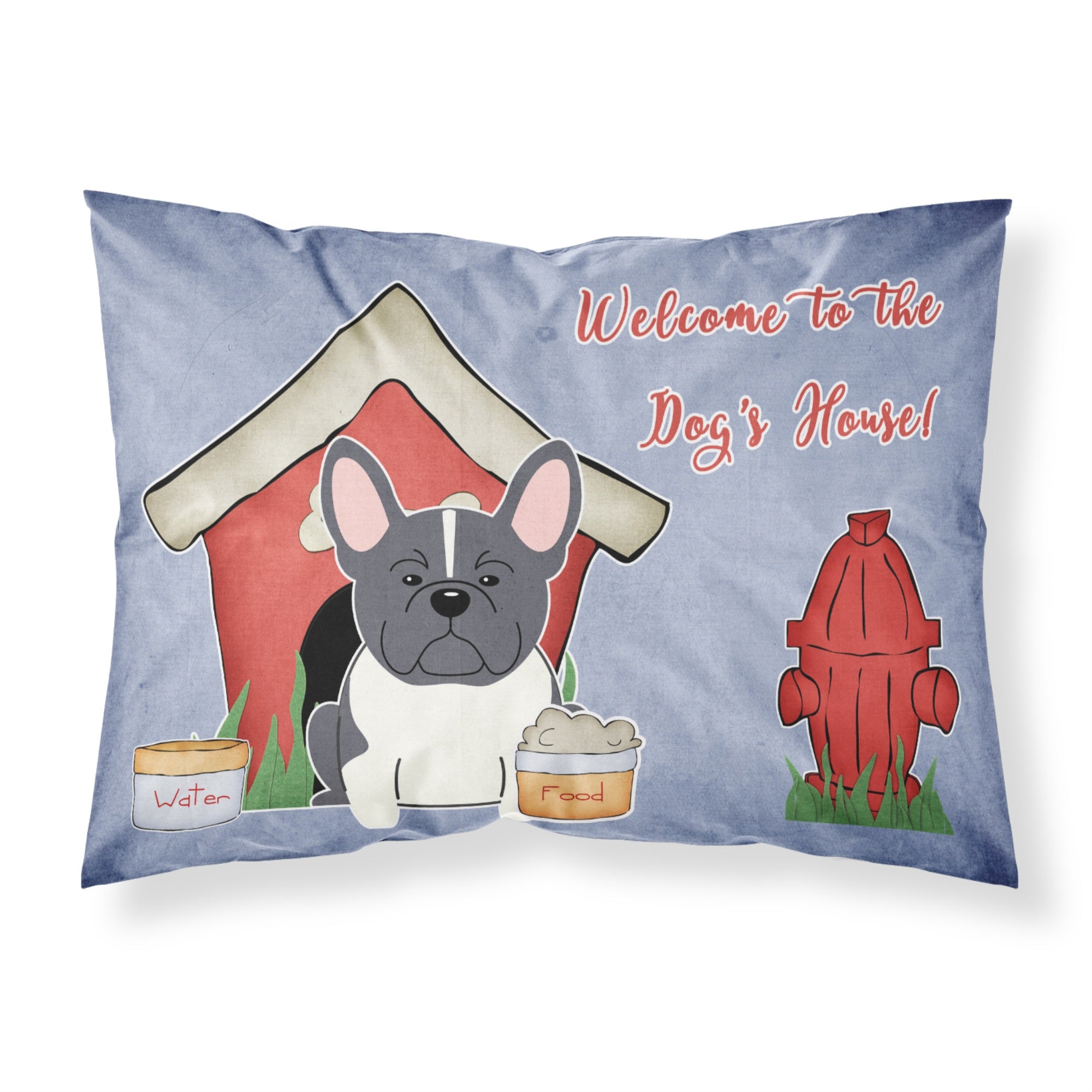 Caroline'S Treasures Dog House Collection French Bulldog Black White Fabric Standard Pillowcase Bb2766Pillowcase