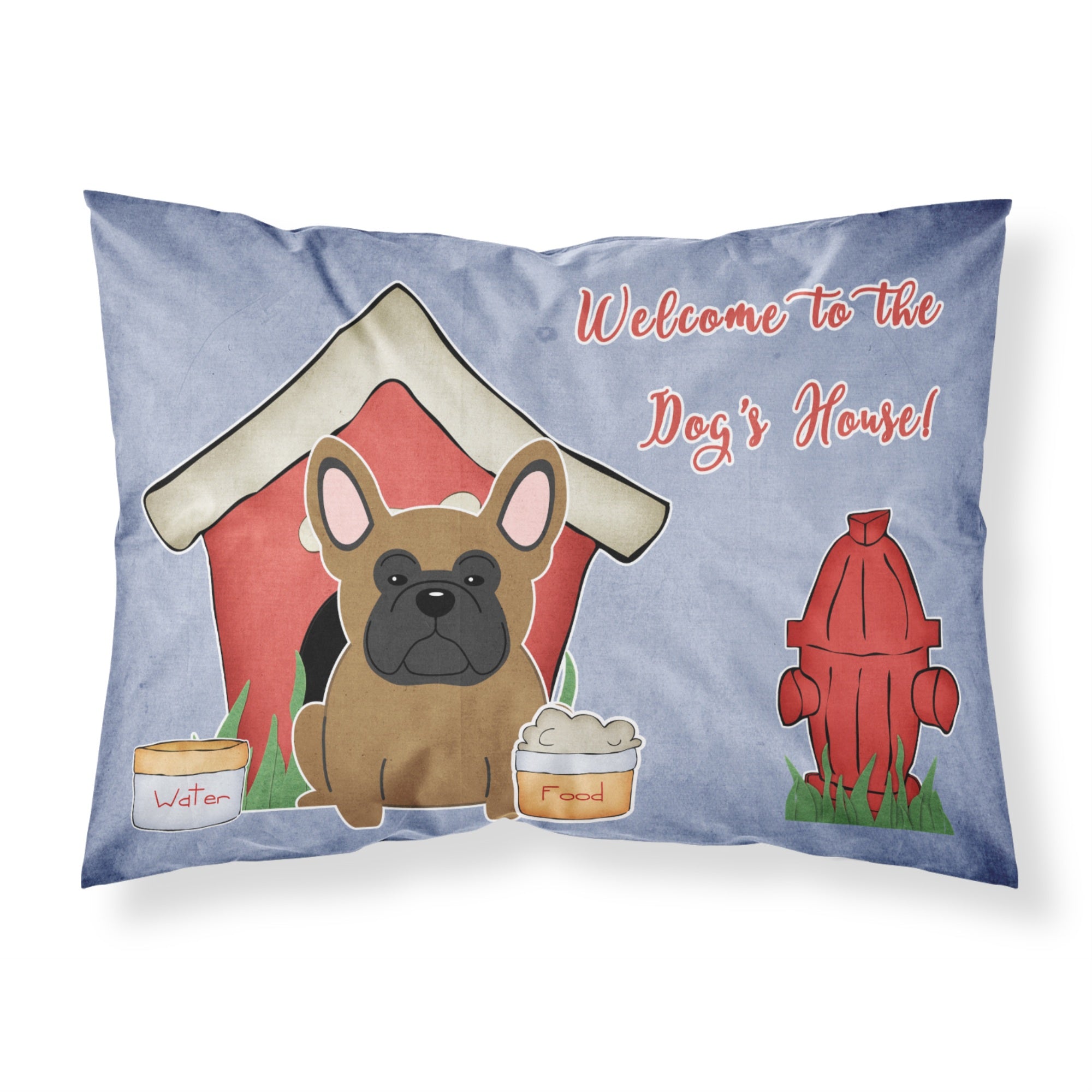 Caroline'S Treasures Dog House Collection French Bulldog Brown Fabric Standard Pillowcase Bb2767Pillowcase