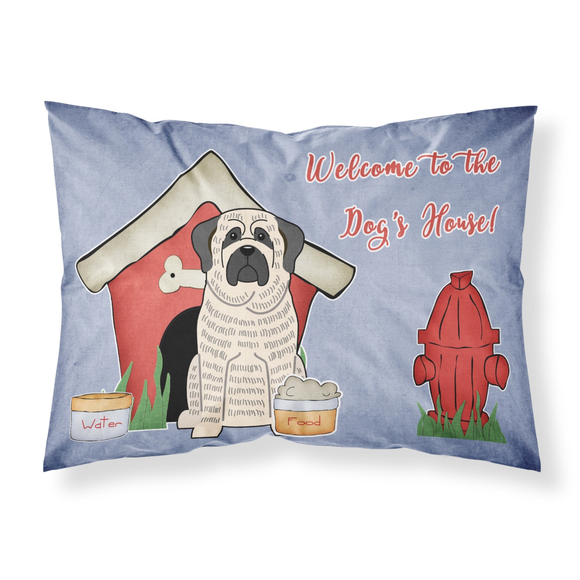 'Caroline'S Treasures Dog House Collection Mastiff Brindle White Fabric Standard Pillowcase Bb2770Pillowcase, Multicolor'