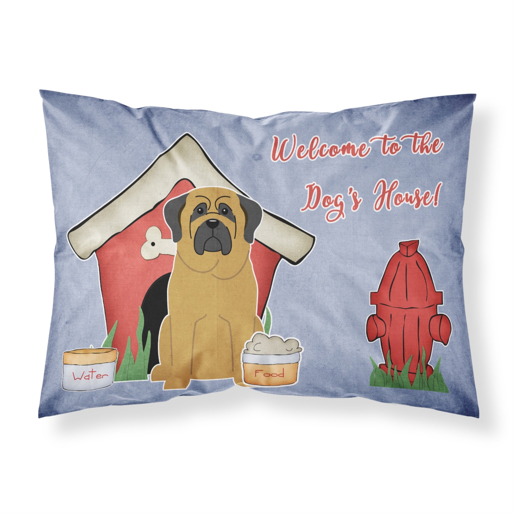 'Caroline'S Treasures Dog House Collection Mastiff Fabric Standard Pillowcase Bb2772Pillowcase, Multicolor'