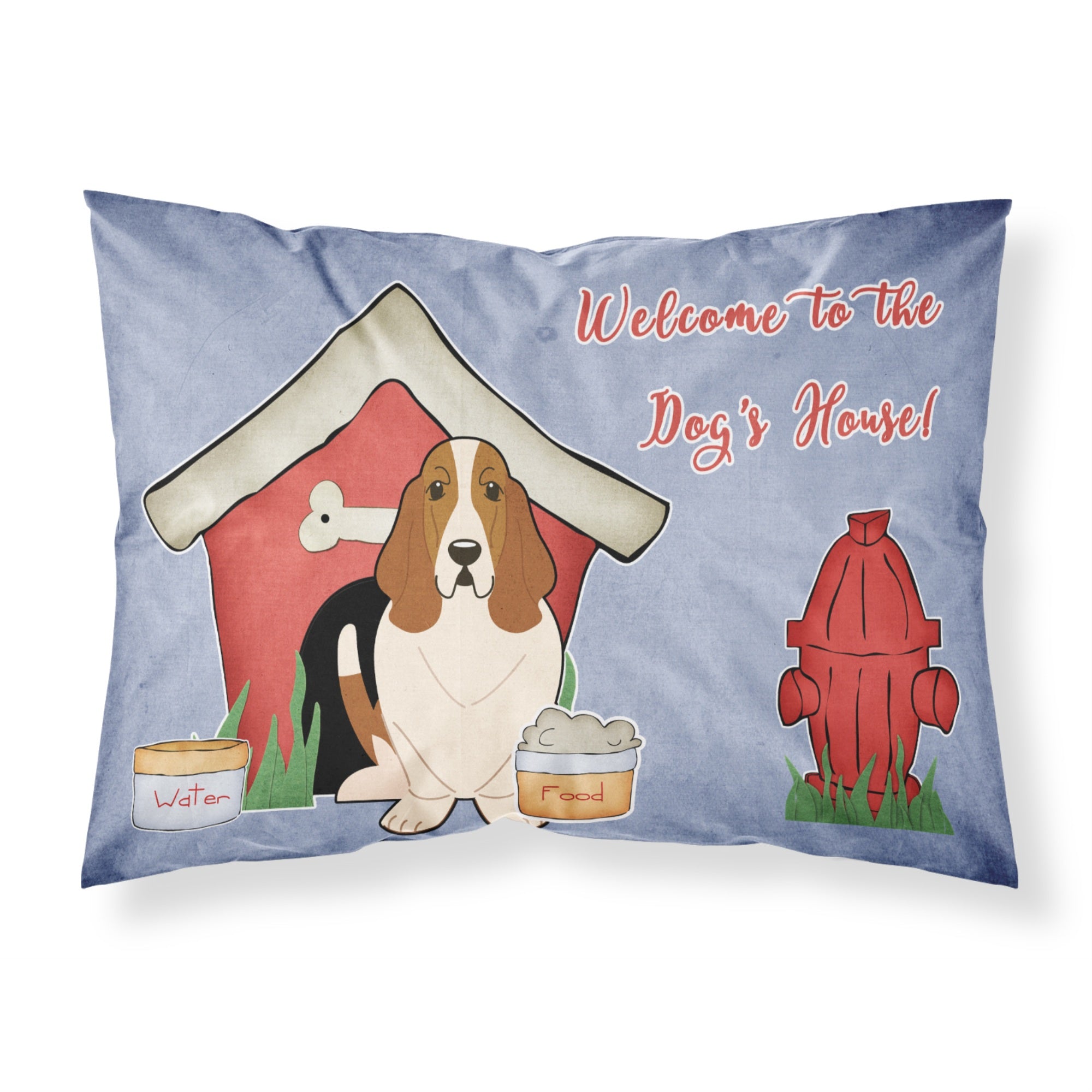 'Caroline'S Treasures Dog House Collection Basset Hound Fabric Standard Pillowcase Bb2775Pillowcase, Multicolor'