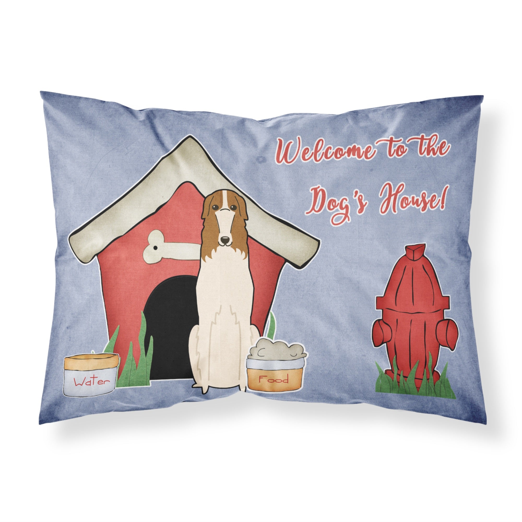 Caroline'S Treasures Dog House Collection Borzoi Fabric Standard Pillowcase Bb2777Pillowcase