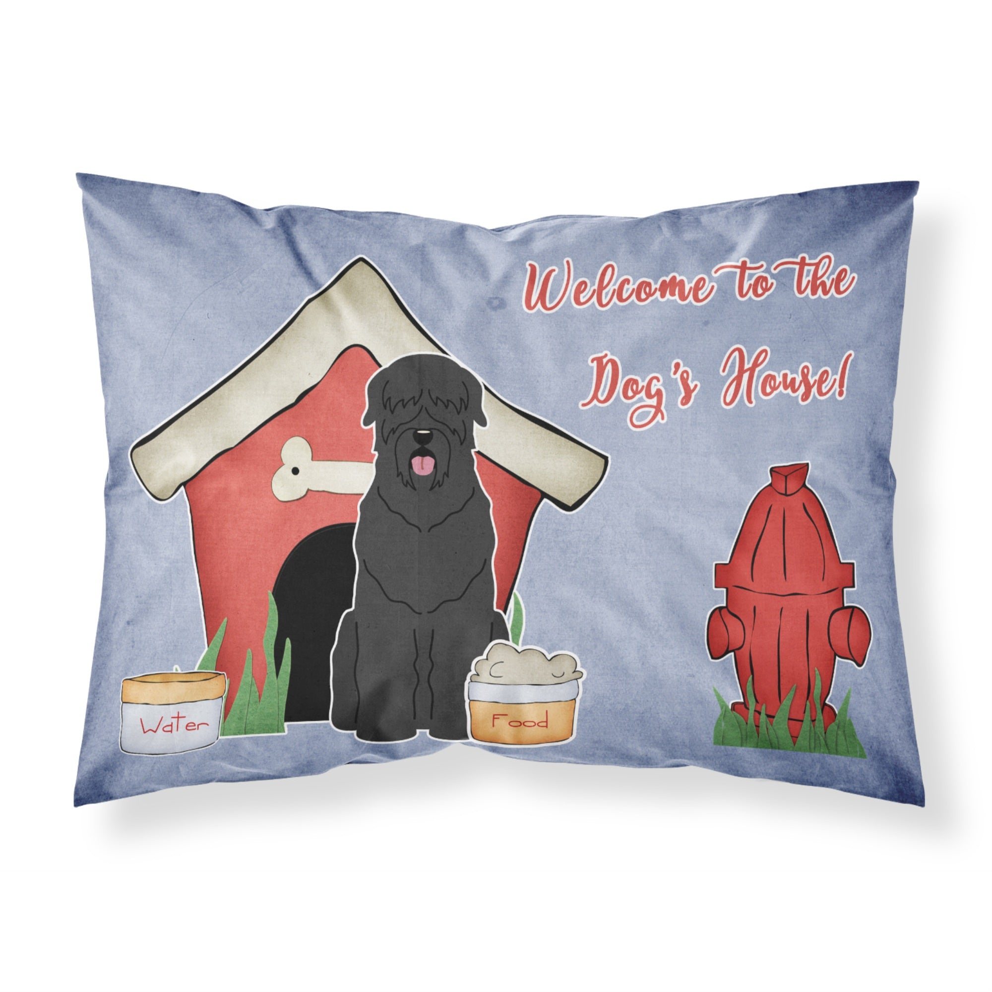 'Caroline'S Treasures Dog House Collection Black Russian Terrier Fabric Standard Pillowcase Bb2780Pillowcase, Multicolor'